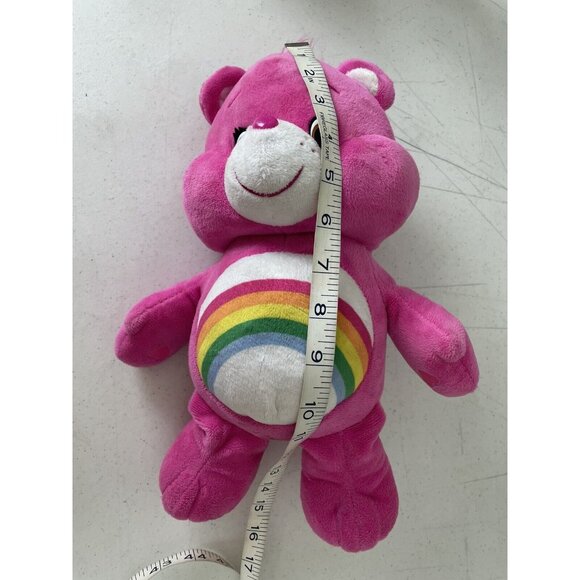 Care Bears Hug & Giggle Cheer Bear 12" Pink Rainbow Works Plush - Picture 11 of 11